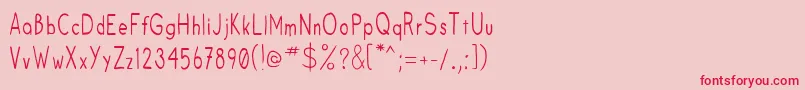 Fruitsale Font – Red Fonts on Pink Background