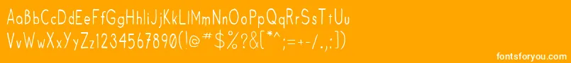 フォントFruitsale – オレンジの背景に白い文字