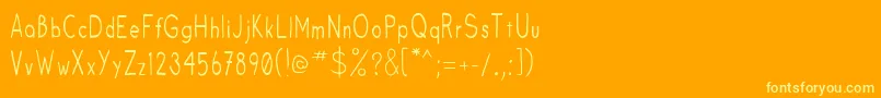 Fruitsale Font – Yellow Fonts on Orange Background
