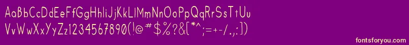 Шрифт Fruitsale – жёлтые шрифты на фиолетовом фоне