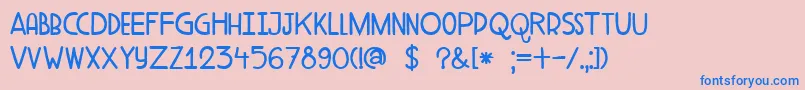 DkAderynFat Font – Blue Fonts on Pink Background