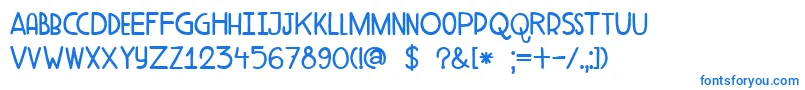 DkAderynFat Font – Blue Fonts on White Background