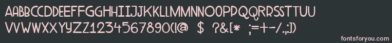 DkAderynFat Font – Pink Fonts on Black Background