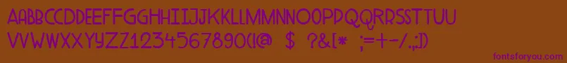 DkAderynFat Font – Purple Fonts on Brown Background