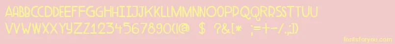 DkAderynFat Font – Yellow Fonts on Pink Background