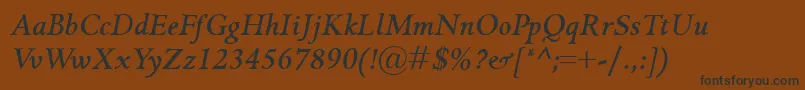 GriffoclassicoBolditalic Font – Black Fonts on Brown Background