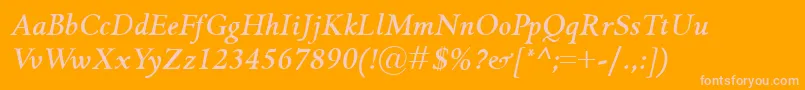 GriffoclassicoBolditalic Font – Pink Fonts on Orange Background