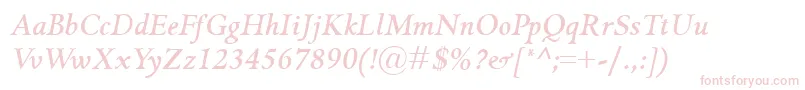 GriffoclassicoBolditalic Font – Pink Fonts on White Background