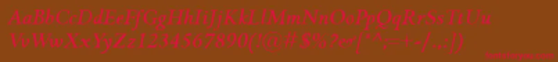 GriffoclassicoBolditalic Font – Red Fonts on Brown Background