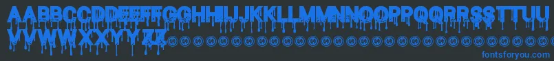 Weitere Informationen zur BloodThirst-Schriftart BloodThirst-Schriftart – Blaue Schriften auf schwarzem Hintergrund