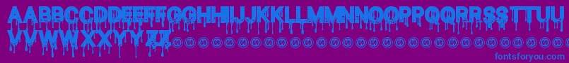 BloodThirst Font – Blue Fonts on Purple Background