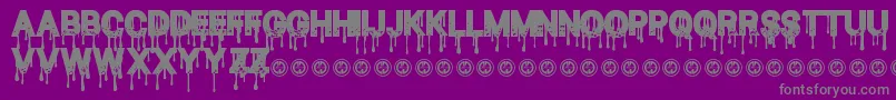 BloodThirst Font – Gray Fonts on Purple Background