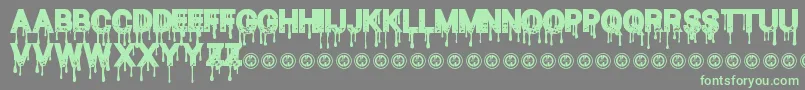 BloodThirst Font – Green Fonts on Gray Background