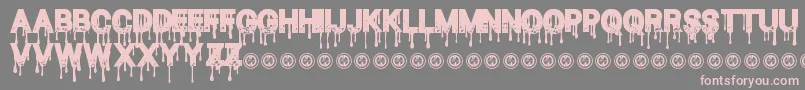BloodThirst Font – Pink Fonts on Gray Background