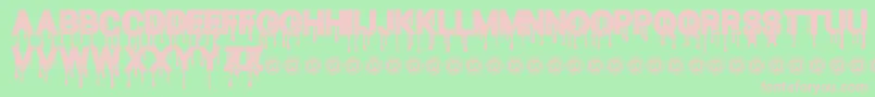 BloodThirst Font – Pink Fonts on Green Background