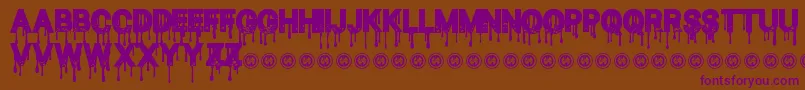 BloodThirst Font – Purple Fonts on Brown Background