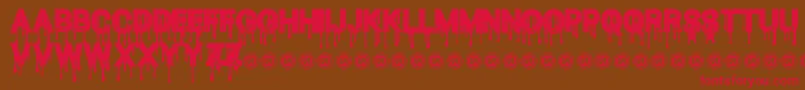 BloodThirst Font – Red Fonts on Brown Background
