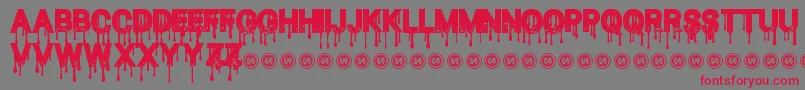 BloodThirst Font – Red Fonts on Gray Background