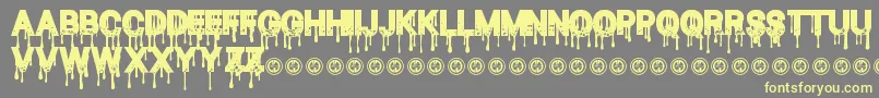 BloodThirst Font – Yellow Fonts on Gray Background