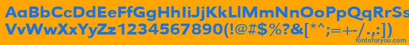 Urwgrotesktmedextwid Font – Blue Fonts on Orange Background