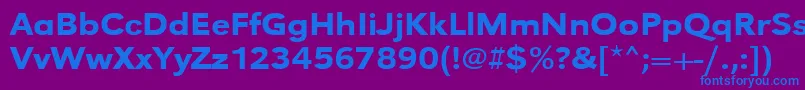 Urwgrotesktmedextwid Font – Blue Fonts on Purple Background