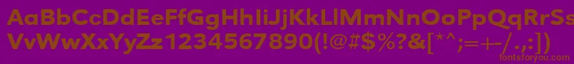 Urwgrotesktmedextwid Font – Brown Fonts on Purple Background