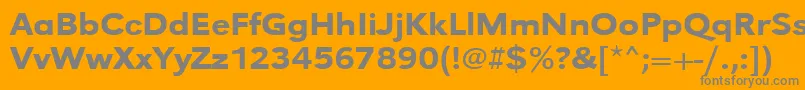 Urwgrotesktmedextwid Font – Gray Fonts on Orange Background