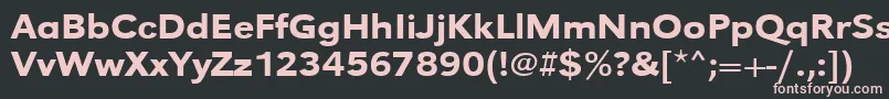 Urwgrotesktmedextwid Font – Pink Fonts on Black Background