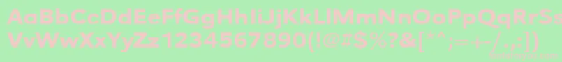 Urwgrotesktmedextwid Font – Pink Fonts on Green Background