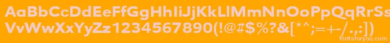 Urwgrotesktmedextwid Font – Pink Fonts on Orange Background