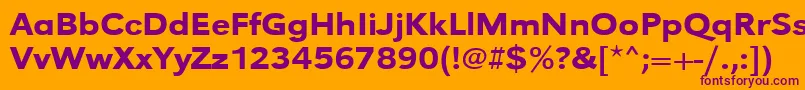 Urwgrotesktmedextwid Font – Purple Fonts on Orange Background