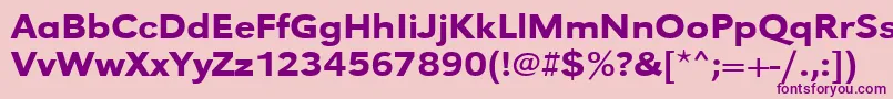 Urwgrotesktmedextwid Font – Purple Fonts on Pink Background