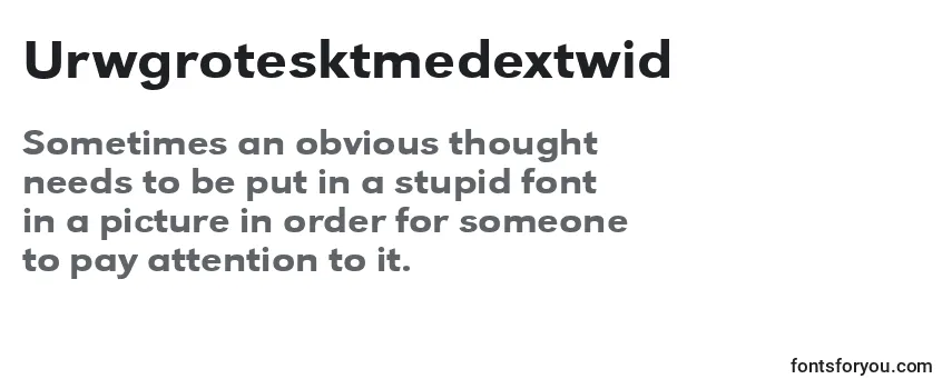 Review of the Urwgrotesktmedextwid Font