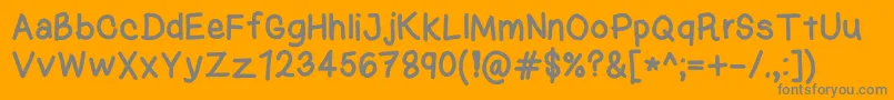 KasukiHandNormal-Schriftart – Graue Schriften auf orangefarbenem Hintergrund