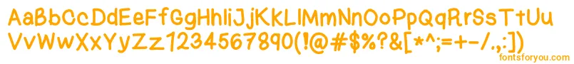 KasukiHandNormal Font – Orange Fonts on White Background