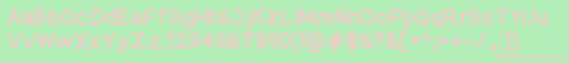 KasukiHandNormal Font – Pink Fonts on Green Background