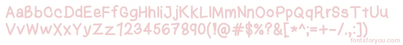 KasukiHandNormal Font – Pink Fonts on White Background