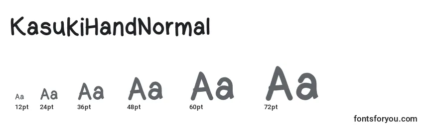 KasukiHandNormal Font Sizes