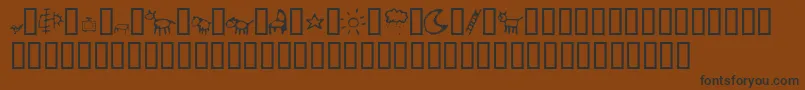 CrayonKids2 Font – Black Fonts on Brown Background