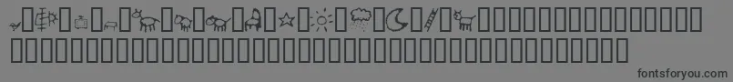 CrayonKids2 Font – Black Fonts on Gray Background