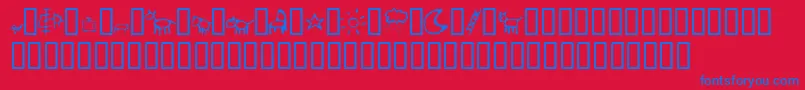 CrayonKids2 Font – Blue Fonts on Red Background