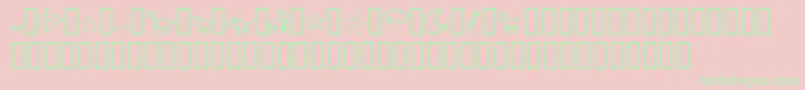 CrayonKids2 Font – Green Fonts on Pink Background