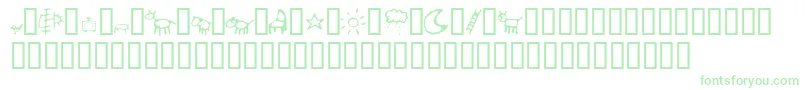 CrayonKids2 Font – Green Fonts on White Background