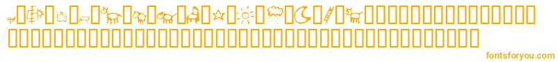 CrayonKids2 Font – Orange Fonts on White Background
