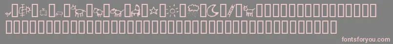 CrayonKids2 Font – Pink Fonts on Gray Background