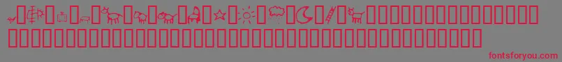 CrayonKids2 Font – Red Fonts on Gray Background