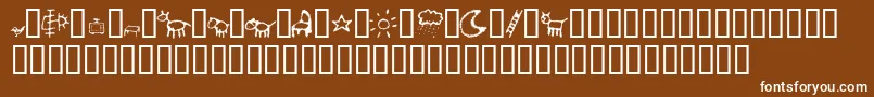 CrayonKids2 Font – White Fonts on Brown Background