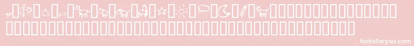 CrayonKids2 Font – White Fonts on Pink Background