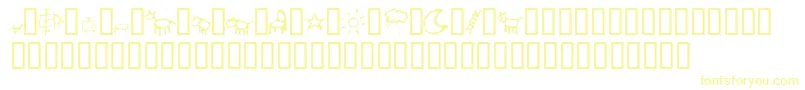 CrayonKids2 Font – Yellow Fonts on White Background