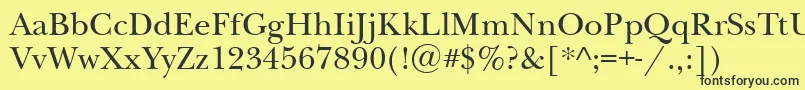 Newbaskervilleett Font – Black Fonts on Yellow Background